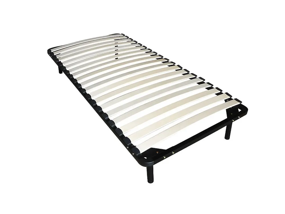 Ensemble 90 x 200 cm cadre à lattes + matelas mousse mémoire de forme ép.19cm - ORTHOMEMORY de YSMÉE>Vente-unique New
