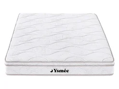 Vente-unique Ensemble 160 x 200 cm cadre à lattes + matelas ressorts 3 zones et mémoire de forme ép.20cm - WOLKENTANZ de YSMÉE* Ensemble Sommier Et Matelas