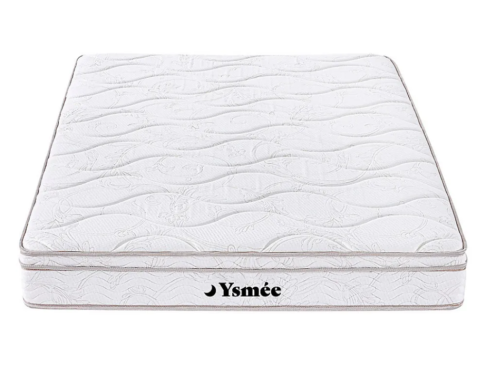 Vente-unique Ensemble 160 x 200 cm cadre à lattes + matelas ressorts 3 zones et mémoire de forme ép.20cm - WOLKENTANZ de YSMÉE* Ensemble Sommier Et Matelas