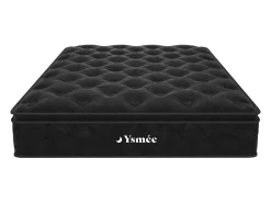 Vente-unique Ensemble 160 x 200 cm cadre à lattes + matelas ressorts ensachés surmatelas intégré ép.28cm - BLACK DREAM de YSMÉE* Ensemble Sommier Et Matelas