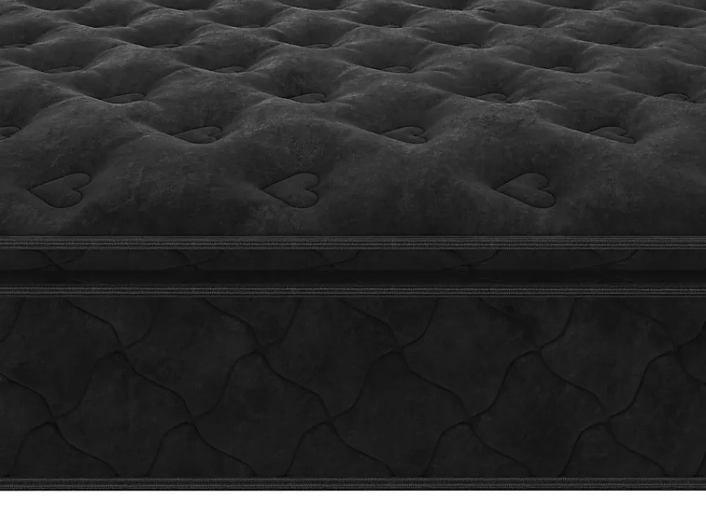Vente-unique Ensemble 160 x 200 cm cadre à lattes + matelas ressorts ensachés surmatelas intégré ép.28cm - BLACK DREAM de YSMÉE* Ensemble Sommier Et Matelas