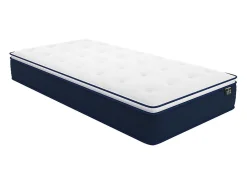 Ensemble 90 x 190 cm sommier + matelas ressorts ensachés et surmatelas intégré ép.24cm - ALTIER de YSMÉE>Vente-unique Hot