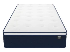 Ensemble 90 x 190 cm sommier + matelas ressorts ensachés et surmatelas intégré ép.24cm - ALTIER de YSMÉE><noscript><img width=