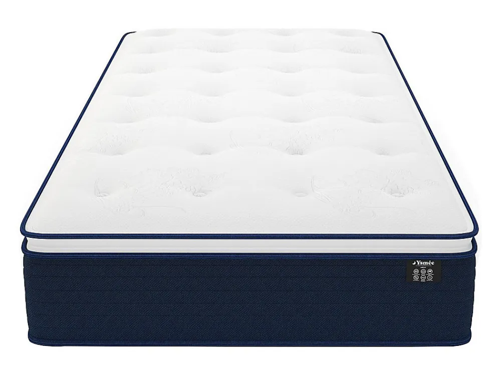 Ensemble 90 x 190 cm sommier + matelas ressorts ensachés et surmatelas intégré ép.24cm - ALTIER de YSMÉE>Vente-unique Hot