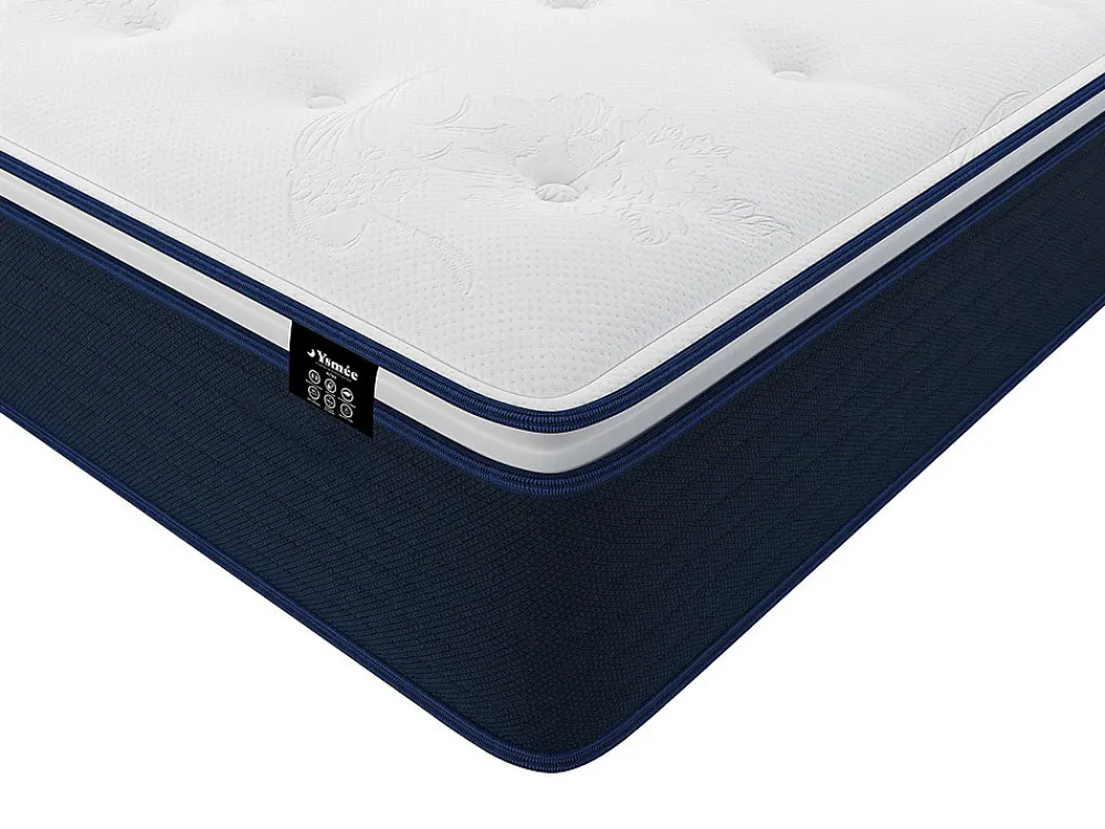 Ensemble 90 x 190 cm sommier + matelas ressorts ensachés et surmatelas intégré ép.24cm - ALTIER de YSMÉE>Vente-unique Hot