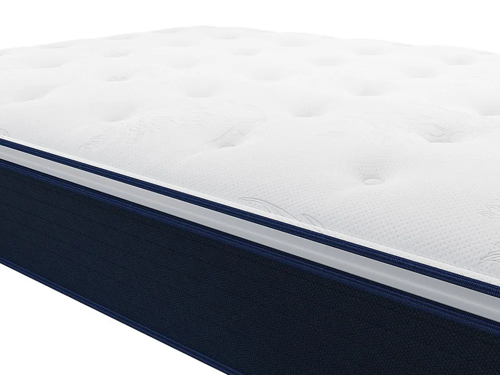 Ensemble 90 x 190 cm sommier + matelas ressorts ensachés et surmatelas intégré ép.24cm - ALTIER de YSMÉE>Vente-unique Hot
