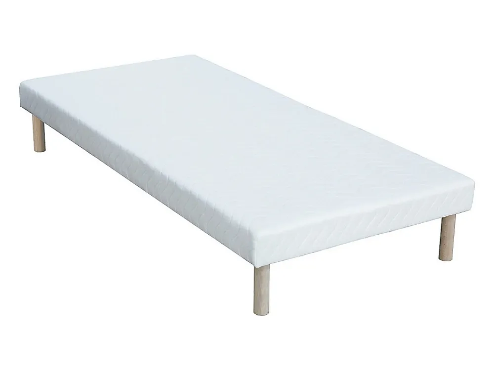 Ensemble 90 x 190 cm sommier + matelas ressorts ensachés et surmatelas intégré ép.24cm - ALTIER de YSMÉE>Vente-unique Hot