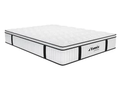 Vente-unique Ensemble 140 x 190 cm sommier + matelas anti-feu ressorts ensachés et surmatelas intégré ép.28 cm - DELICE de YSMÉE HÔTEL* Ensemble Sommier Et Matelas