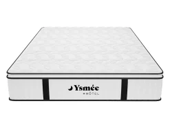 Vente-unique Ensemble 140 x 190 cm sommier + matelas anti-feu ressorts ensachés et surmatelas intégré ép.28 cm - DELICE de YSMÉE HÔTEL* Ensemble Sommier Et Matelas