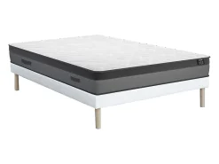 Ensemble 140 x 190 cm sommier + matelas ressorts ensachés et mémoire de forme ép.24cm - ILLUSION de YSMÉE>Vente-unique Online