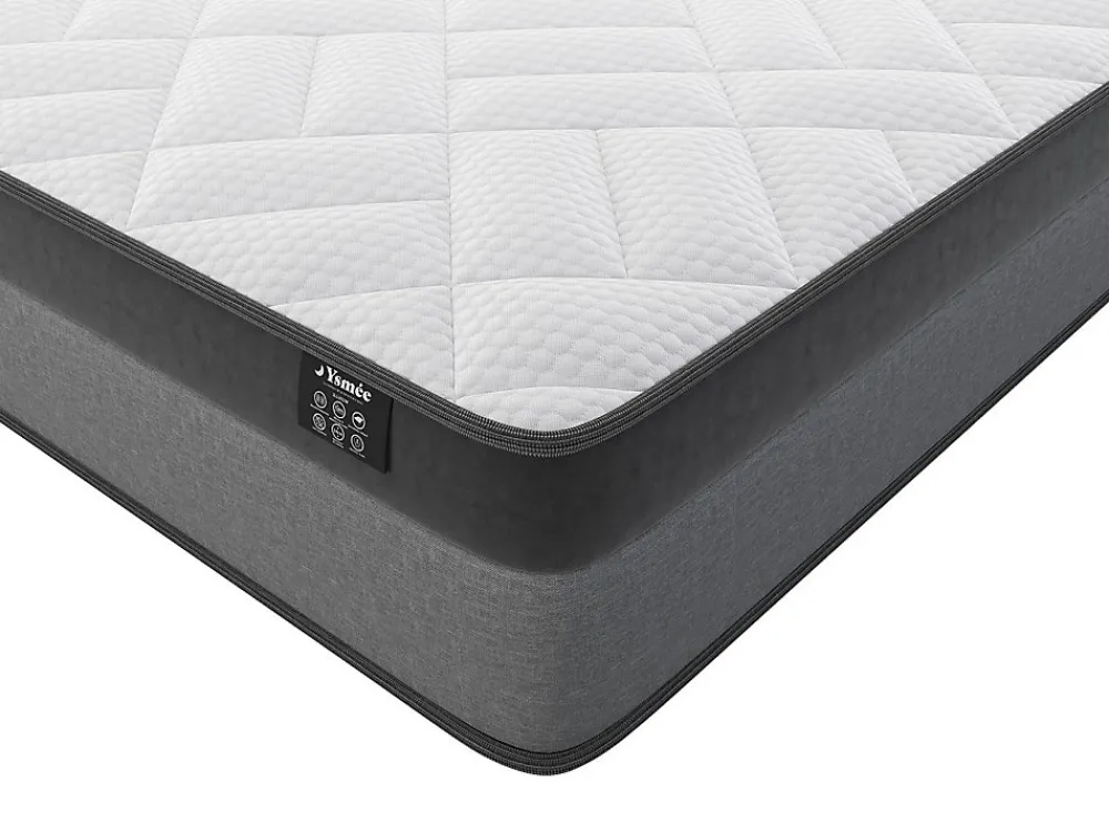 Ensemble 140 x 190 cm sommier + matelas ressorts ensachés et mémoire de forme ép.24cm - ILLUSION de YSMÉE>Vente-unique Online