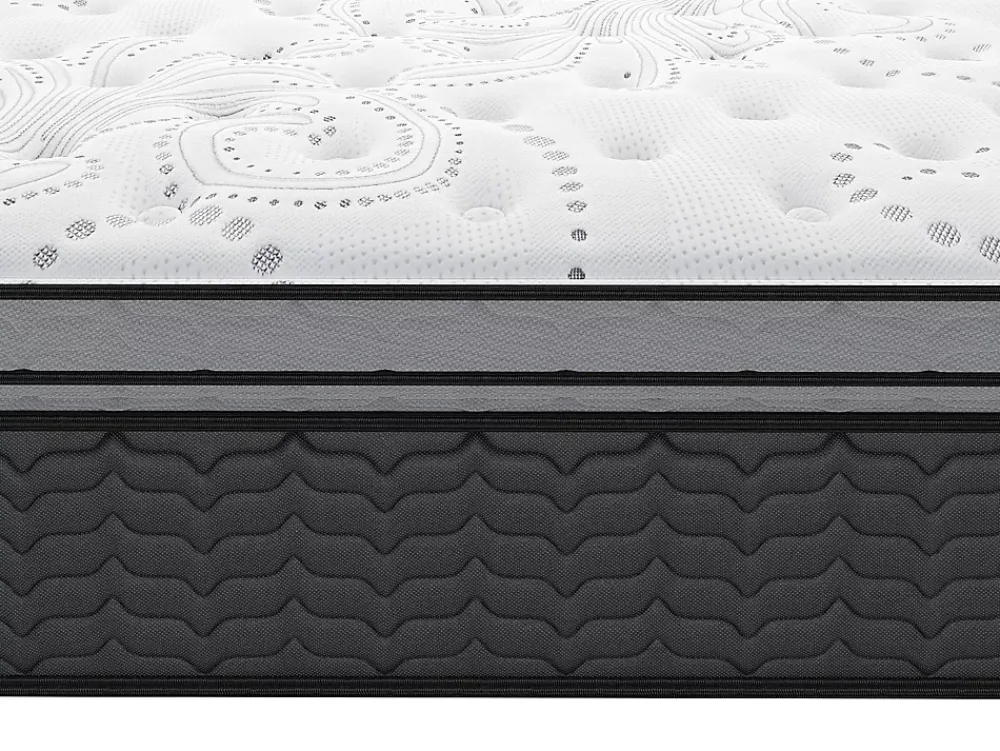 Vente-unique Ensemble 140 x 190 cm sommier + matelas hybride ressorts ensachés et surmatelas intégré ép.30cm - GAMIANI de YSMÉE* Ensemble Sommier Et Matelas