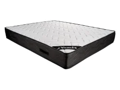 Vente-unique Ensemble 140 x 190 cm sommier coffre naturel clair + matelas ressorts ensachés 7 zones et mémoire de forme ép.24cm - MERISI de* Ensemble Sommier Et Matelas