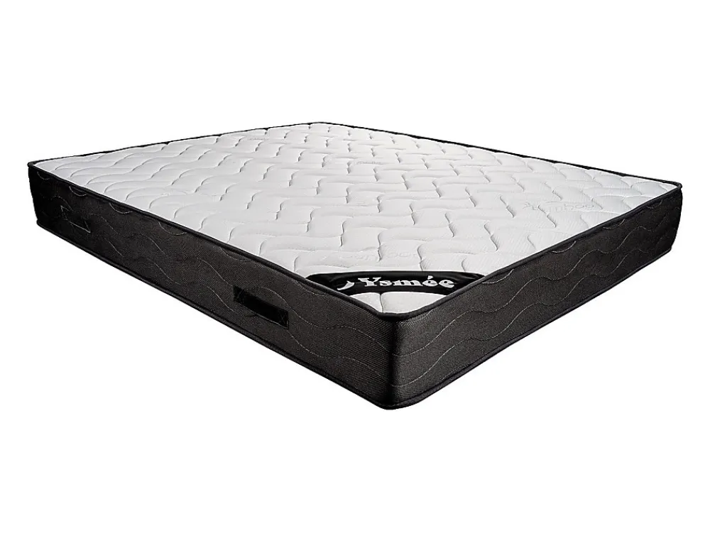 Vente-unique Ensemble 140 x 190 cm sommier coffre naturel clair + matelas ressorts ensachés 7 zones et mémoire de forme ép.24cm - MERISI de* Ensemble Sommier Et Matelas