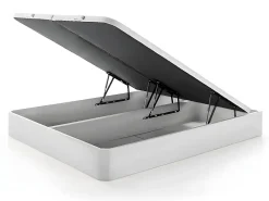 Vente-unique Ensemble 180 x 200 cm sommier coffre blanc + matelas hybride ressorts ensachés et mémoire de forme ép.25cm - ASTRIA Art Collection* Ensemble Sommier Et Matelas