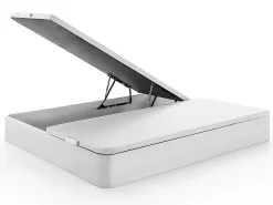 Vente-unique Ensemble 180 x 200 cm sommier coffre blanc + matelas hybride ressorts ensachés et mémoire de forme ép.25cm - ASTRIA Art Collection* Ensemble Sommier Et Matelas