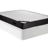 Ensemble 160 x 200 cm sommier coffre blanc + matelas ressorts ensachés 7 zones et mémoire de forme ép.24cm - MERISI de YSMÉE>Vente-unique Hot