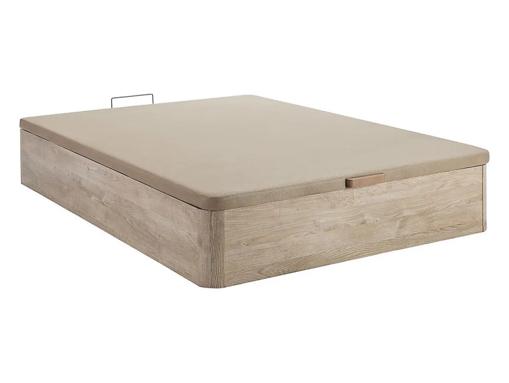 Ensemble 160 x 200 cm sommier coffre naturel clair + matelas ressorts ensachés 7 zones et accueil gel à mémoire de forme ép.23cm ->Vente-unique Sale