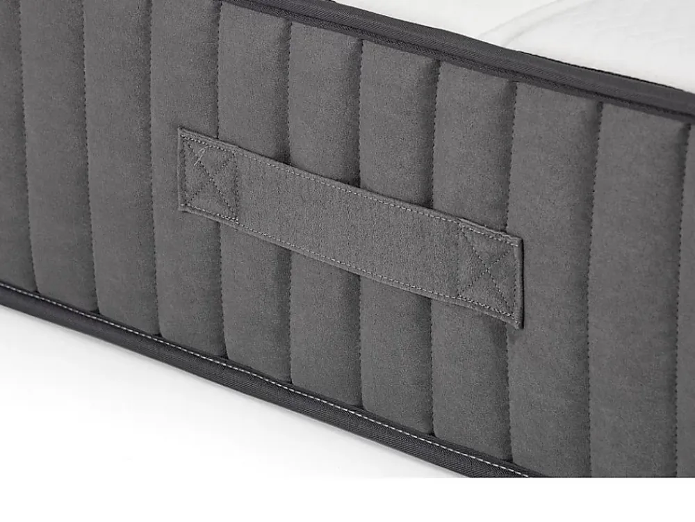 Vente-unique Ensemble 180 x 200 cm sommier coffre blanc + matelas hybride ressorts ensachés 7 zones et mousse haute résilience ép.26cm - AUDACE* Ensemble Sommier Et Matelas