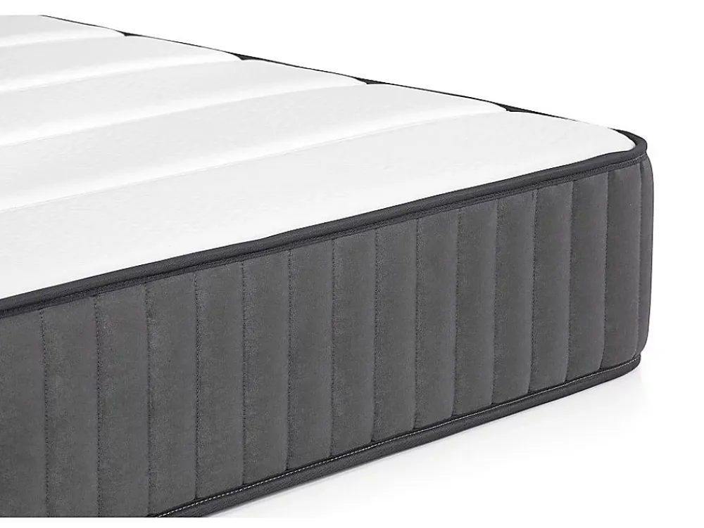 Vente-unique Ensemble 180 x 200 cm sommier coffre blanc + matelas hybride ressorts ensachés 7 zones et mousse haute résilience ép.26cm - AUDACE* Ensemble Sommier Et Matelas