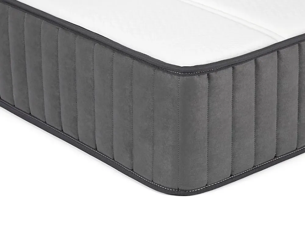 Vente-unique Ensemble 180 x 200 cm sommier coffre blanc + matelas hybride ressorts ensachés 7 zones et mousse haute résilience ép.26cm - AUDACE* Ensemble Sommier Et Matelas