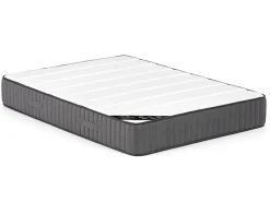 Vente-unique Ensemble 180 x 200 cm sommier coffre blanc + matelas hybride ressorts ensachés 7 zones et mousse haute résilience ép.26cm - AUDACE* Ensemble Sommier Et Matelas