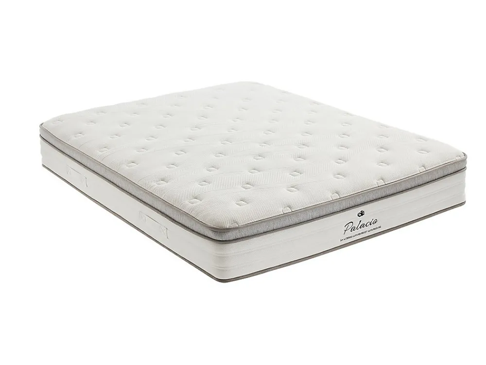 Ensemble 140 x 190 cm sommier coffre blanc + matelas ressorts ensachés 7 zones accueil TPE ép.28cm - ONEBIA de PALACIO>Vente-unique Online
