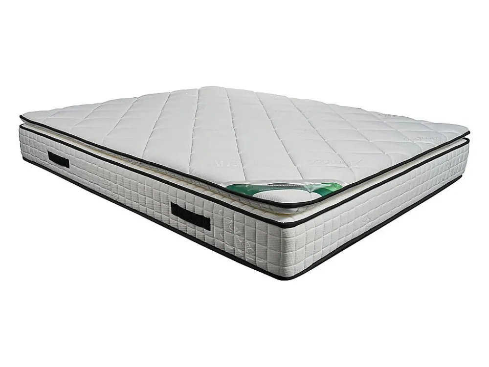 Ensemble 180 x 200 cm sommier coffre naturel clair + matelas mousse et coutil bambou ép.23cm - ADANA de NATUREA>Vente-unique Online