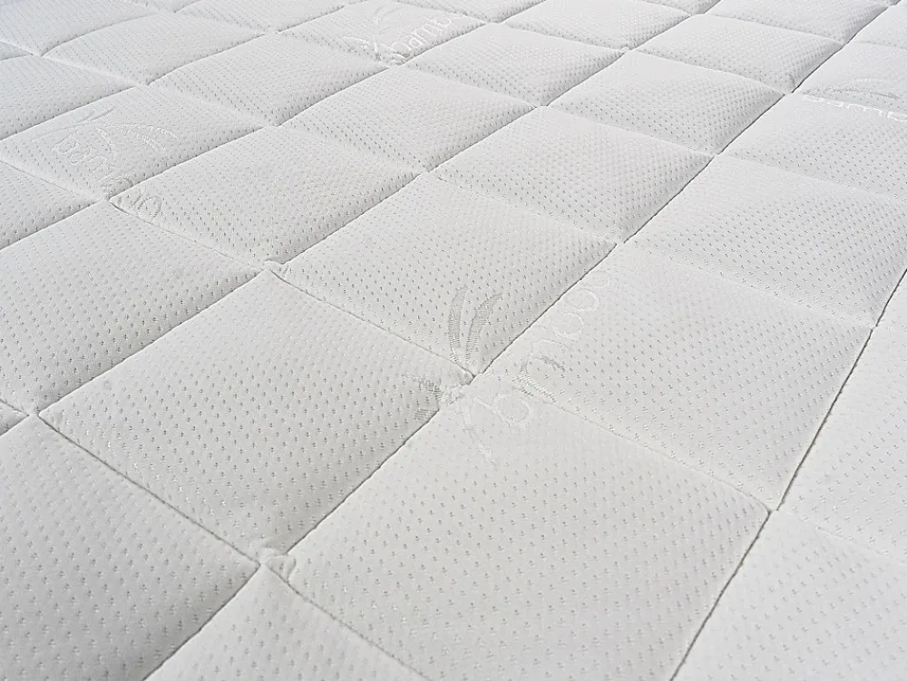 Ensemble 180 x 200 cm sommier coffre naturel clair + matelas mousse et coutil bambou ép.23cm - ADANA de NATUREA>Vente-unique Online