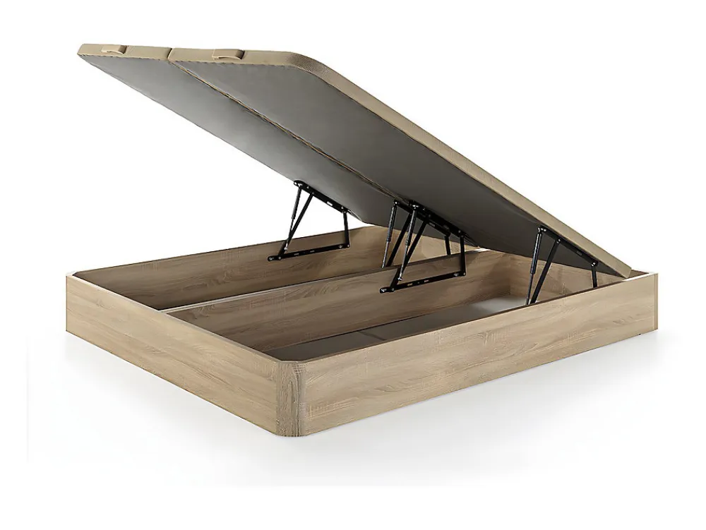 Ensemble 180 x 200 cm sommier coffre naturel clair + matelas mousse et coutil bambou ép.23cm - ADANA de NATUREA>Vente-unique Online
