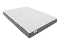 Ensemble 160 x 200 cm sommier coffre avec tiroir naturel clair + matelas mousse HD mémoire de forme et tissu 3D respirant ép.18cm>Vente-unique Best