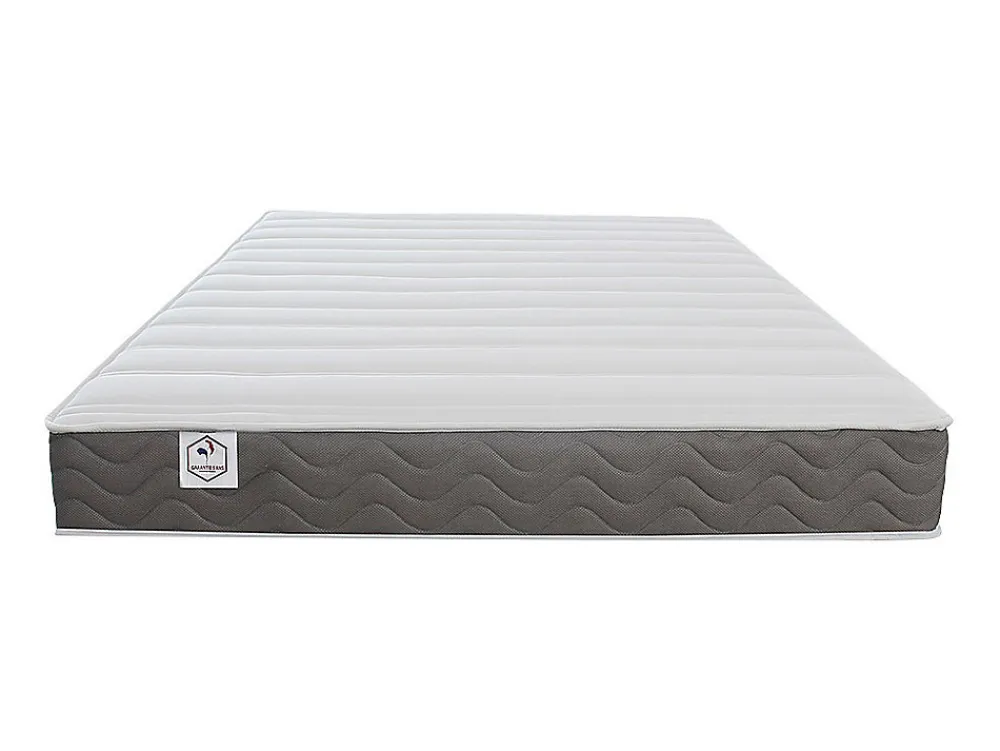 Ensemble 160 x 200 cm sommier coffre avec tiroir naturel clair + matelas mousse HD mémoire de forme et tissu 3D respirant ép.18cm>Vente-unique Best