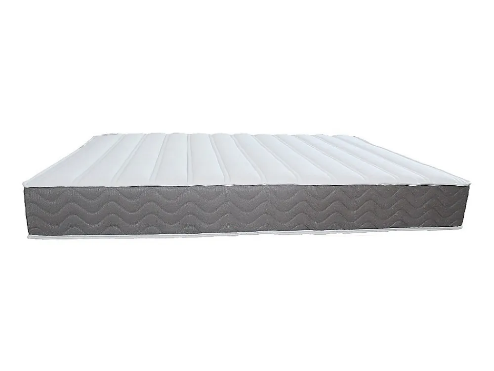 Ensemble 160 x 200 cm sommier coffre avec tiroir naturel clair + matelas mousse HD mémoire de forme et tissu 3D respirant ép.18cm>Vente-unique Best