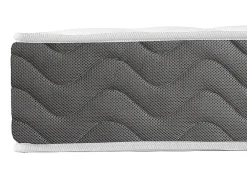 Ensemble 160 x 200 cm sommier coffre avec tiroir naturel clair + matelas mousse HD mémoire de forme et tissu 3D respirant ép.18cm><noscript><img width=
