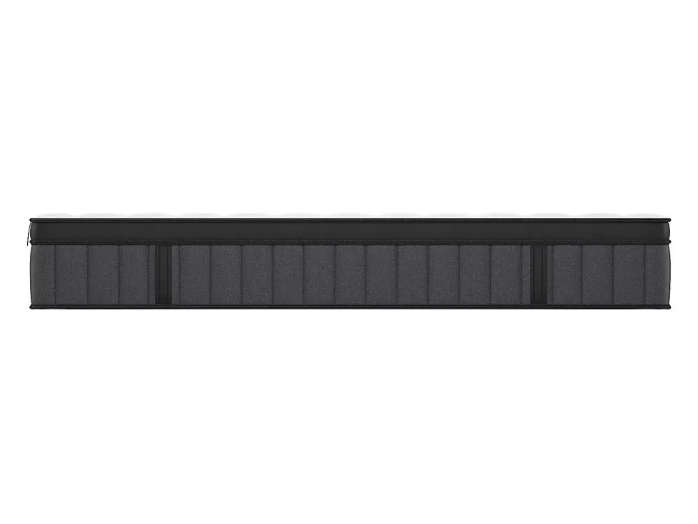 Vente-unique Ensemble 160 x 200 cm sommier coffre blanc + matelas hybride ressorts ensachés 7 zones et gel à mémoire de forme ép.25cm - TOLCA* Ensemble Sommier Et Matelas