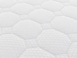 Vente-unique Ensemble 160 x 200 cm sommier coffre blanc + matelas hybride ressorts ensachés 7 zones et gel à mémoire de forme ép.25cm - TOLCA* Ensemble Sommier Et Matelas