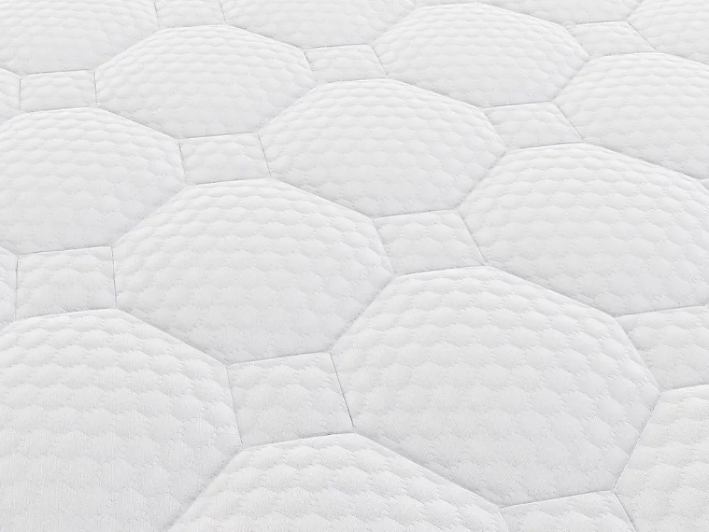 Vente-unique Ensemble 160 x 200 cm sommier coffre blanc + matelas hybride ressorts ensachés 7 zones et gel à mémoire de forme ép.25cm - TOLCA* Ensemble Sommier Et Matelas