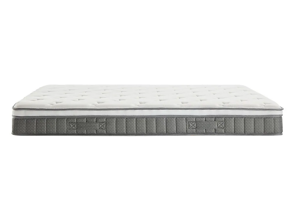 Vente-unique Ensemble 140 x 190 cm sommier coffre blanc + matelas ressorts ensachés et accueil mémoire de forme ép.21cm - VITOGO de YSMÉE* Ensemble Sommier Et Matelas