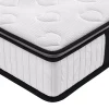 Vente-unique Ensemble 140 x 190 cm sommier coffre naturel clair + matelas ressorts ensachés surmatelas intégré ép.28cm - AMERICAN DREAM de* Ensemble Sommier Et Matelas