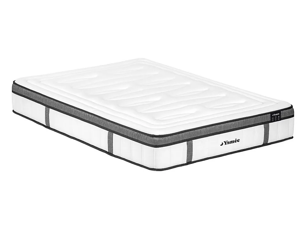 Ensemble 180 x 200 cm sommier tapissier + matelas hybride ressorts ensachés 7 zones et mémoire de forme ép.30cm - OLIANE de YSMÉE>Vente-unique Online