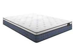 Vente-unique Ensemble 140 x 190 cm sommier tapissier + matelas ressorts ensachés 7 zones et accueil gel à mémoire de forme ép.23cm - VARNO de* Ensemble Sommier Et Matelas