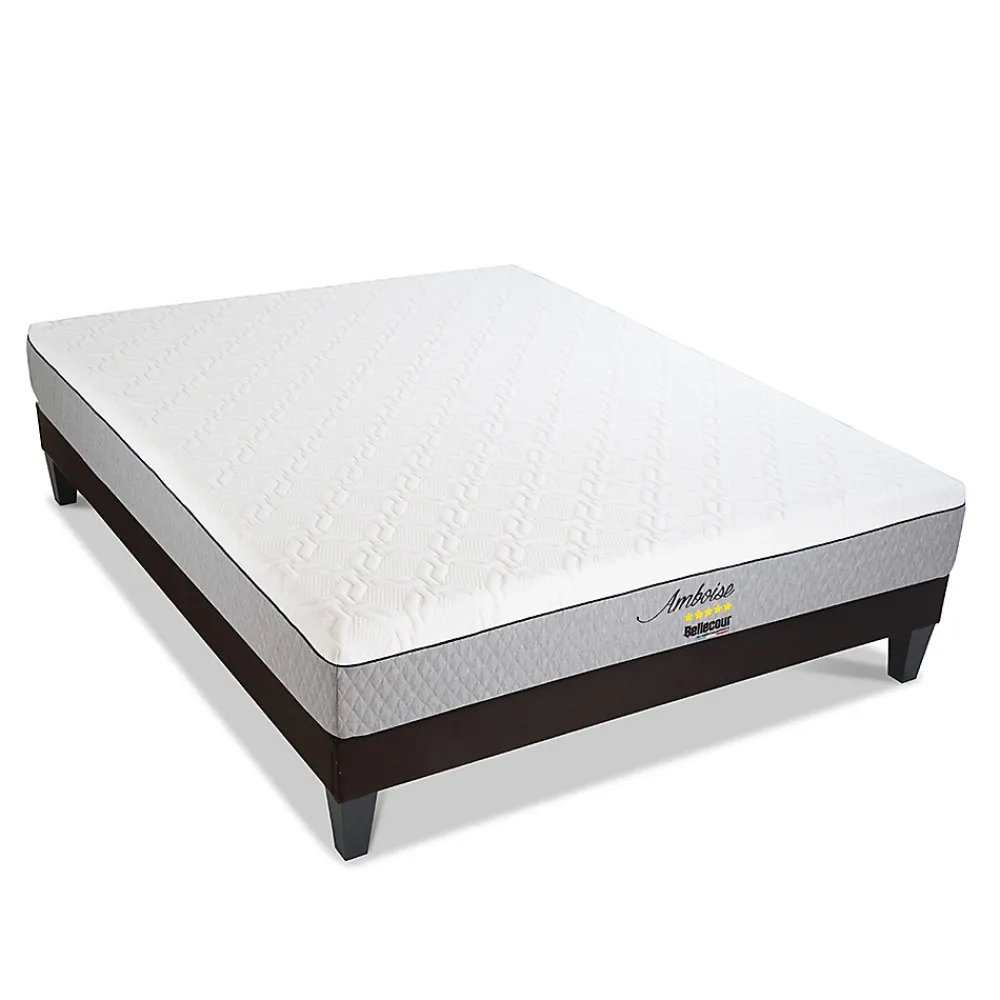 Bellecour Ensemble Amboise 90x200 cm Matelas Mousse + Sommier Bois* Ensemble Sommier Et Matelas