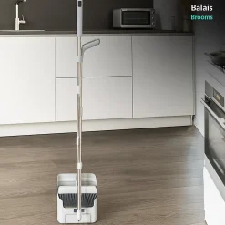 Fishtec Ensemble balai 3 en 1 Pivotant 180 pelle peigne Intégré* Balai Et Tête De Balai