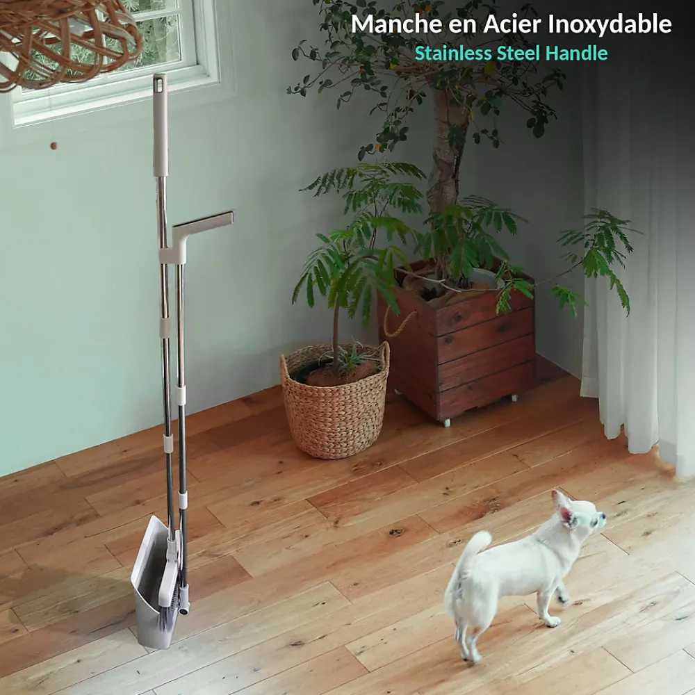 Fishtec Ensemble balai 3 en 1 Pivotant 180 pelle peigne Intégré* Balai Et Tête De Balai