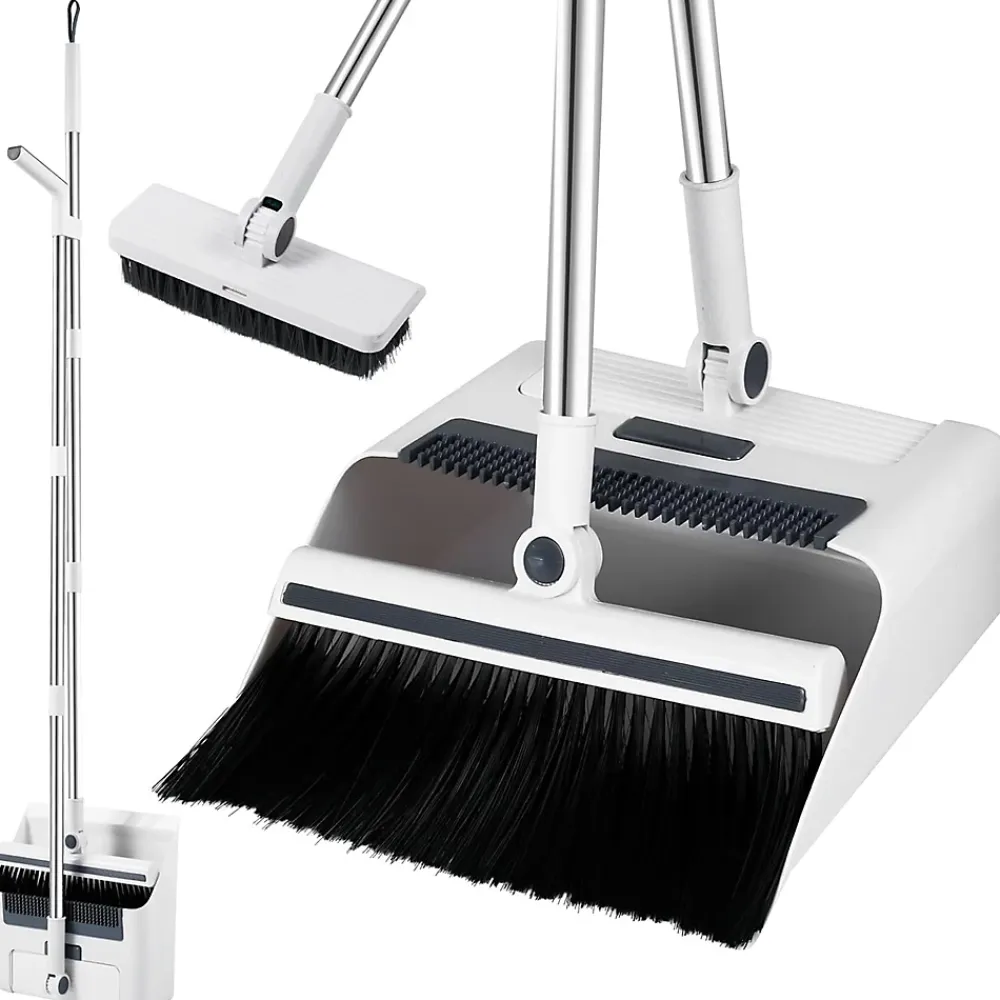 Fishtec Ensemble balai 3 en 1 Pivotant 180 pelle peigne Intégré* Balai Et Tête De Balai