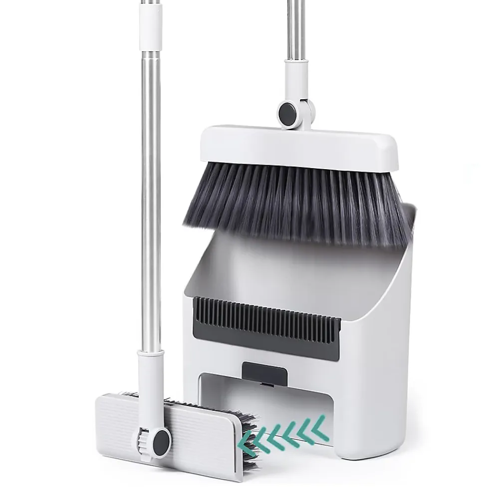 Fishtec Ensemble balai 3 en 1 Pivotant 180 pelle peigne Intégré* Balai Et Tête De Balai