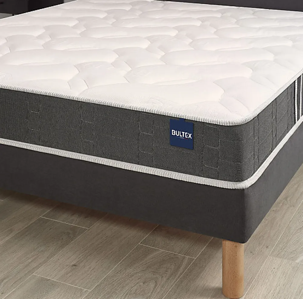 Bultex Ensemble ESSENTIAL + Sommier POWER + pieds 80x190 Mousse* Ensemble Sommier Et Matelas