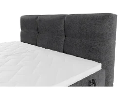 Ensemble complet boxspring tête de lit capitonnée + sommiers relaxation électrique + matelas + surmatelas - 2 x 80 x 200 cm -><noscript><img width=