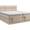 Ensemble complet boxspring tête de lit capitonnée + sommiers relaxation électrique + matelas + surmatelas - 2 x 80 x 200 cm ->Vente-unique Best