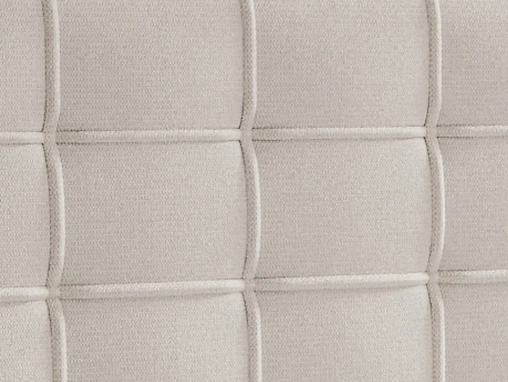 Ensemble complet boxspring tête de lit capitonnée + sommier + matelas + surmatelas - 180 x 200 cm - Tissu - Beige - INAO de YSMÉE>Vente-unique New